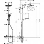 Душевая система наружного монтажа Hansgrohe Crometta S 240 27267000 Душевая система наружного монтажа Hansgrohe Crometta S 240 27267000